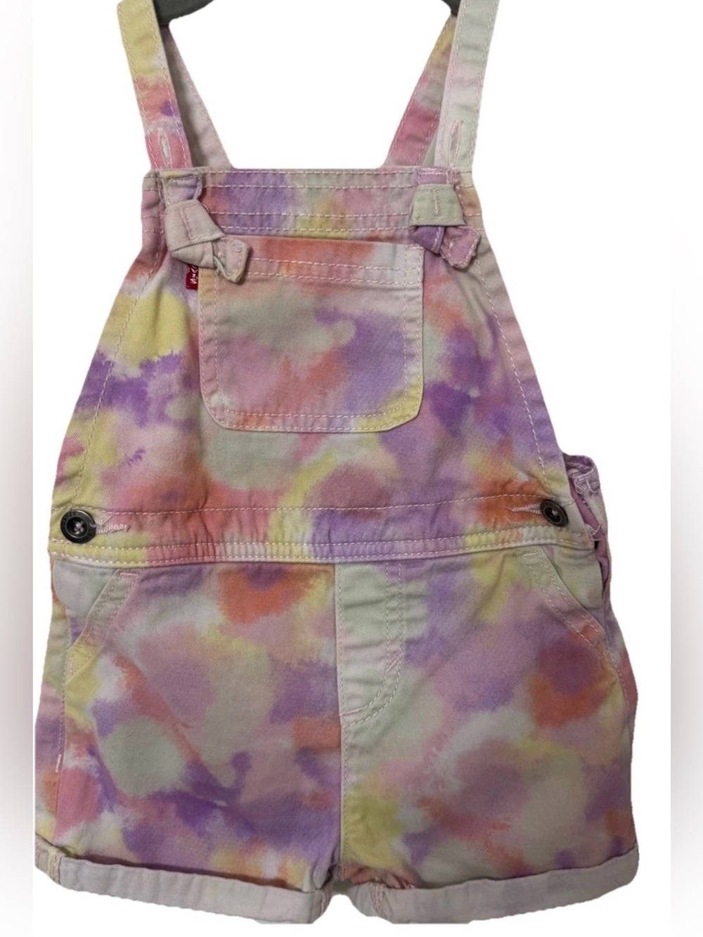 Levi’s Purple/Pink Tie Dye Overalls Pockets 24 months